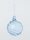 John Lewis Ancient Wonders Twisted Ball Bauble, Blue