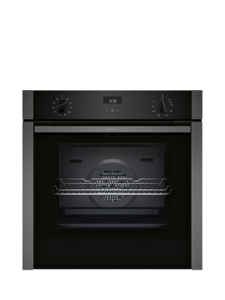 Neff N50 Slide and Hide B3ACE4AN3B  Built In Electric Single Oven, Stainless Steel, Graphite-grey