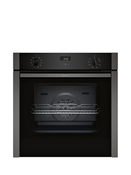 Neff N50 Slide and Hide B3ACE4AN3B Built In Electric Single Oven, Graphite-grey