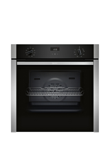 Neff N50 Slide and Hide B3ACE4AN3B  Built In Electric Single Oven, Stainless Steel, Stainless Steel