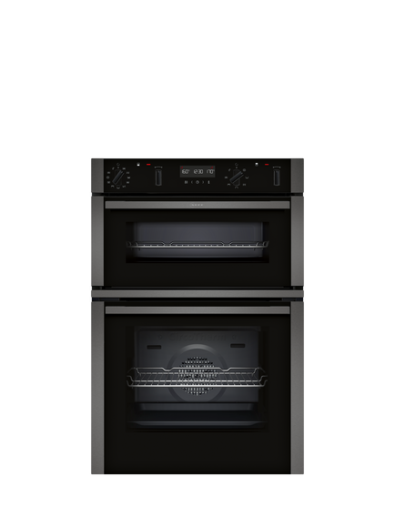 Neff N50 U2ACH7A Built In Self Cleaning Double Smart Electric Oven, Graphite