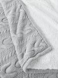John Lewis Cable Knit Fleece, Grey