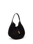 Polo Ralph Lauren Polo ID Suede Shoulder Bag, Black/G L