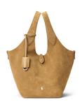 Polo Ralph Lauren Polo Play Suede Medium Tote Bag, Light Brown