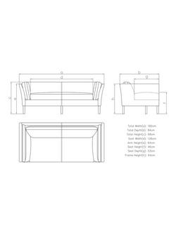 Halo Groucho Medium 2 Seater Leather Sofa, Dark Leg - view 2, Graphite