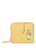 Polo Ralph Lauren Polo Bear Leather Compact Wallet, Yellow