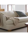 West Elm Leroy Large 3 Seater Sofa, Bask Slub Sand