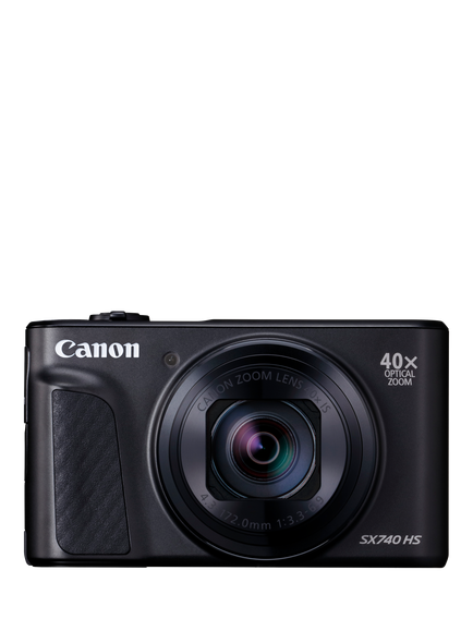 Canon PowerShot SX740 HS Lite Edition Digital Camera, 4K Ultra HD, 20.3MP, 40x Optical Zoom, Wi-Fi, Bluetooth,  3" Tiltable Screen, Black, Black