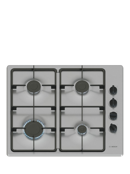 Bosch Series 2 60cm Gas Hob, PBP6B6K60, PBP6B5K60, Stainless Steel