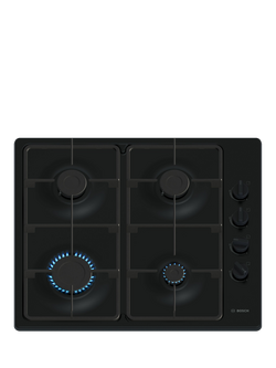 Bosch Series 2 60cm Gas Hob, PBP6B6K60, PBP6B5K60, Black
