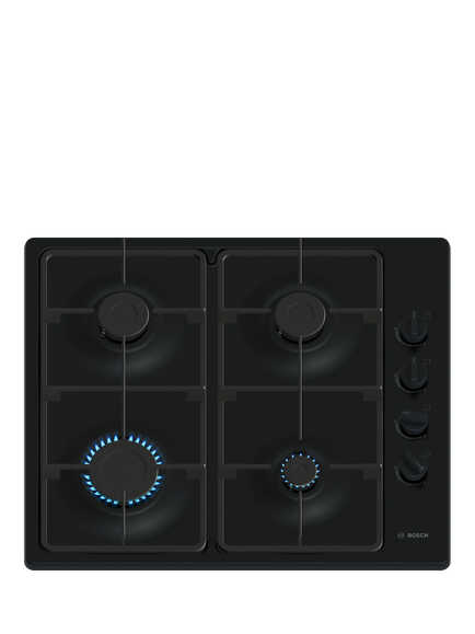 Bosch Series 2 60cm Gas Hob, PBP6B6K60, PBP6B5K60, Black