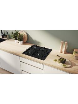 Bosch Series 2 60cm Gas Hob, PBP6B6K60, PBP6B5K60 - view 2, Black