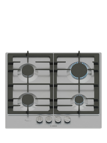 Bosch Series 6 60cm Gas Hob, PCP6A6I90, PCP6A5I90, Stainless Steel
