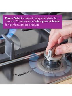 Bosch Series 6 60cm Gas Hob, PCP6A6I90, PCP6A5I90 - view 2, Stainless Steel