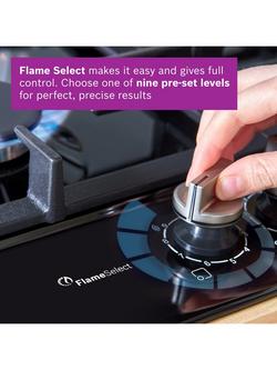 Bosch Series 6 60cm Gas Hob, PCP6A6I90, PCP6A5I90 - view 2, Black