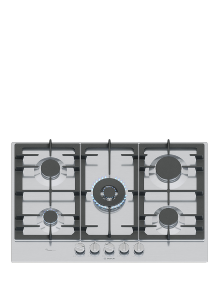 Bosch Series 6 PCQ7A5I90 75cm Gas Hob, Stainless Steel