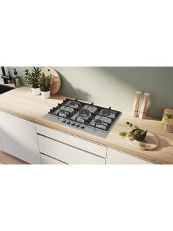 Bosch PCQ7A5I90 75cm Gas Hob - view 2, Stainless Steel