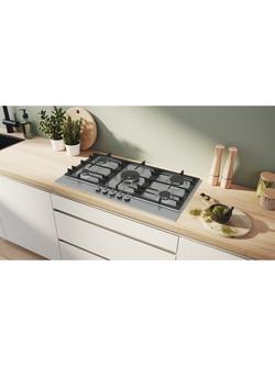 Bosch Series 6 PCR9A5I90 90cm with Flame select Gas Hob, Stainless Steel - view 2, Stainless Steel
