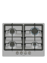 Bosch Series 4 PGP6B5K90 60cm Gas Hob, Stainless Steel