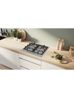 Bosch Series 4 PGP6B5K90 60cm Gas Hob, Stainless Steel - view 2, Stainless Steel