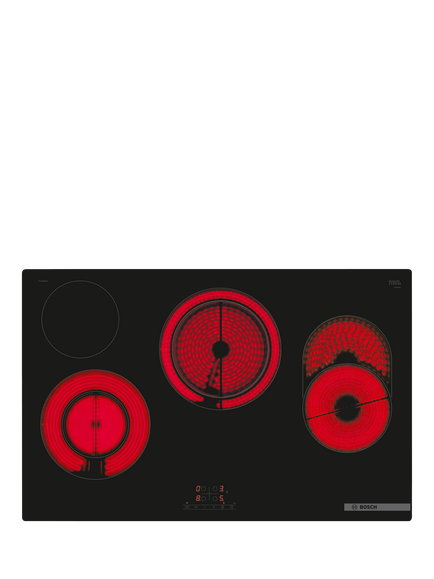 Bosch Series 4 PKH811BB1D 80cm Ceramic Hob, Black, Black