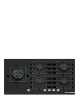Bosch Series 6 PPM9A6I40 90cm Gas Hob, Black Tempered Glass