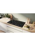 Bosch Series 6 PPM9A6I40 90cm Gas Hob, Black Tempered Glass