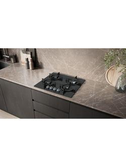 Siemens iQ500 EP6A6HI10 60cm Gas Hob, Black Tempered Glass - view 2, Black Tempered Glass