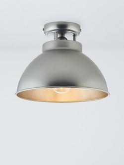 John Lewis Baldwin Semi Flush Ceiling Light, Silver
