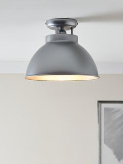 John Lewis Baldwin Semi Flush Ceiling Light - view 2, Silver