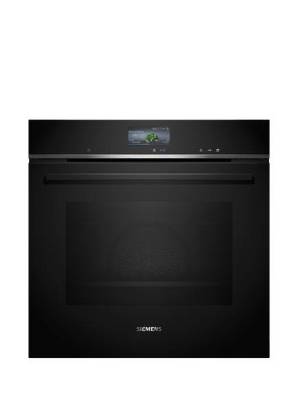 Siemens iQ700 HR776G1B1B Built In Single Electric Smart Oven with Steam Function, Black, Black
