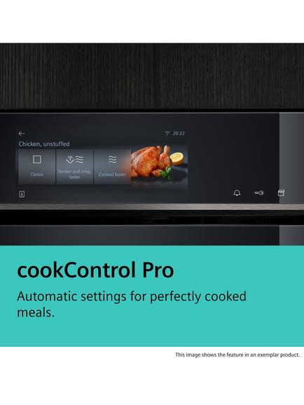 Siemens iQ700 HR776G1B1B Built In Single Electric Smart Oven with Steam Function, Black - view 2, Black