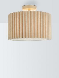 John Lewis Modern Scallop Semi Flush Ceiling Light, Marshmallow