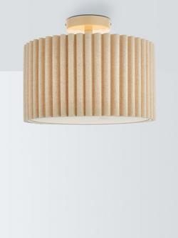 John Lewis Modern Scallop Semi Flush Ceiling Light, Marshmallow, Marshmallow