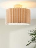 John Lewis Modern Scallop Semi Flush Ceiling Light, Marshmallow