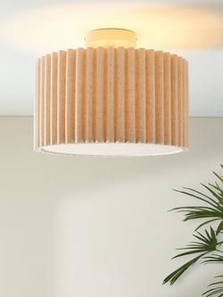 John Lewis Modern Scallop Semi Flush Ceiling Light, Marshmallow - view 2, Marshmallow