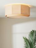 John Lewis Xavier Semi Flush Ceiling Light, Oatmeal