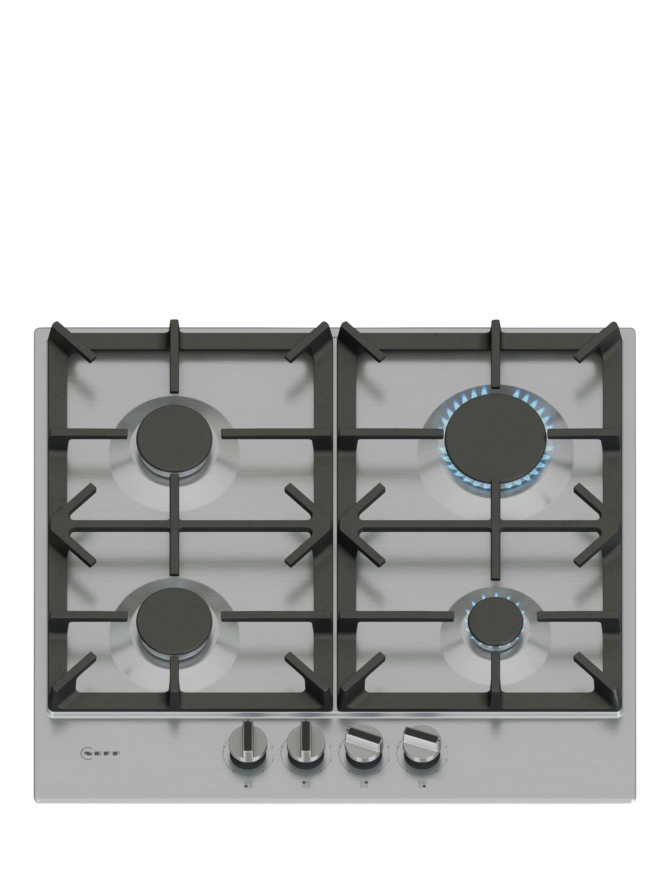 Neff N70 T26CIP8N0 58cm Gas Hob, Stainless Steel