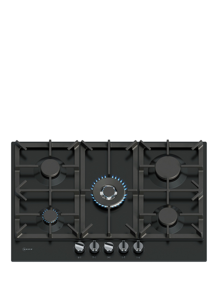 Neff N70 75cm Gas Hob, T27CIQ8N0, T27CIQ8S0, T27PIQ4S0, Black