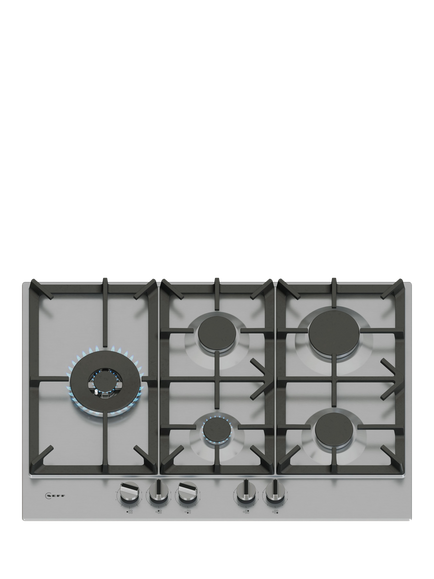 Neff N70 T27CIS8N0 75cm Gas Hob, Stainless Steel, Stainless Steel