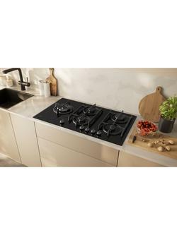 Neff N90 T29RHS4S0 90cm Gas Hob, Black Tempered Glass - view 2, Black Tempered Glass