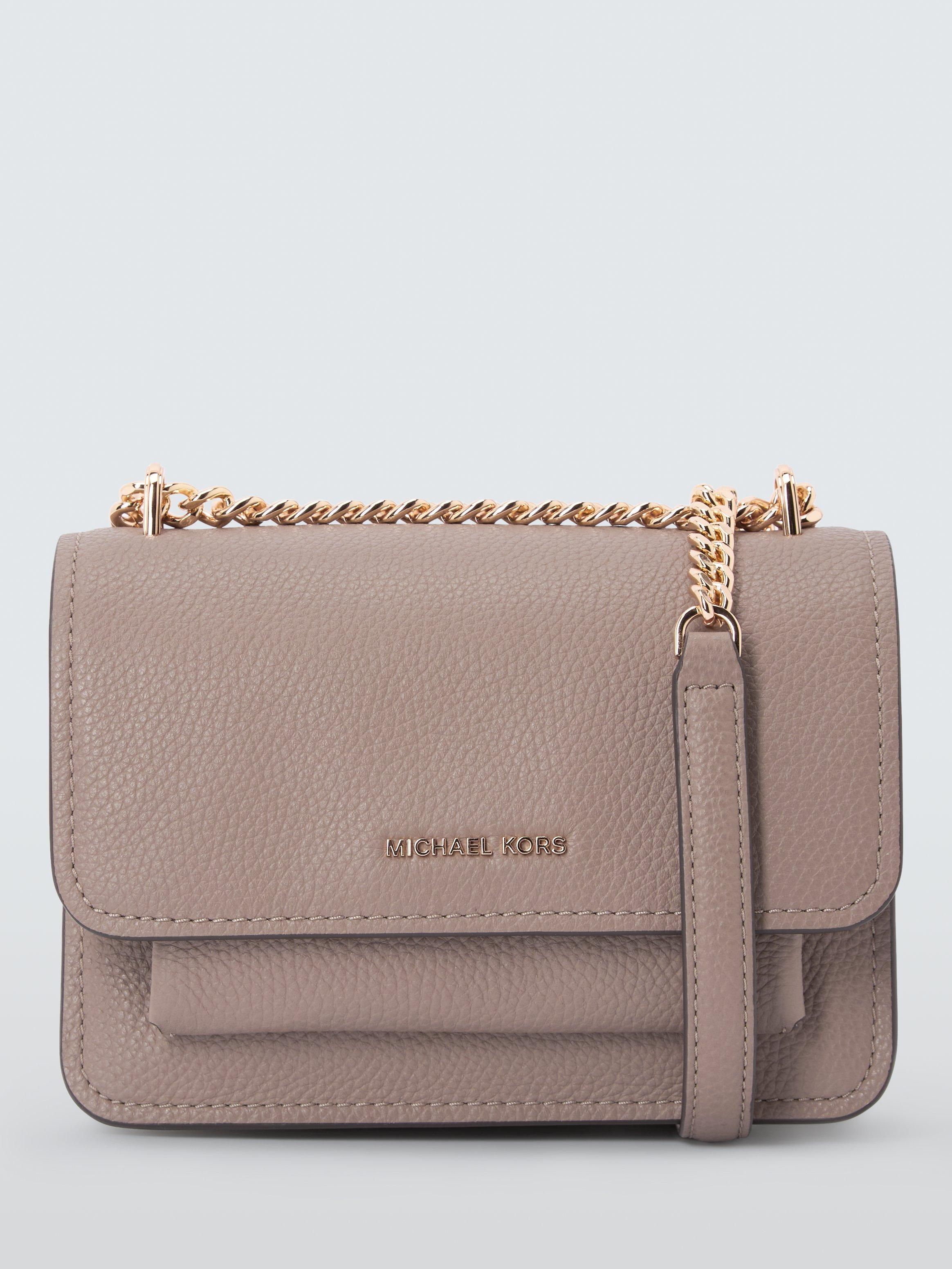 Product image 1 of 4, which shows Michael Kors Claire Leather Crossbody Bag, Birch