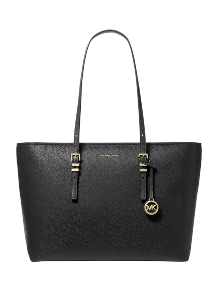 Michael Kors Quinn Large Leather Tote Bag, Black