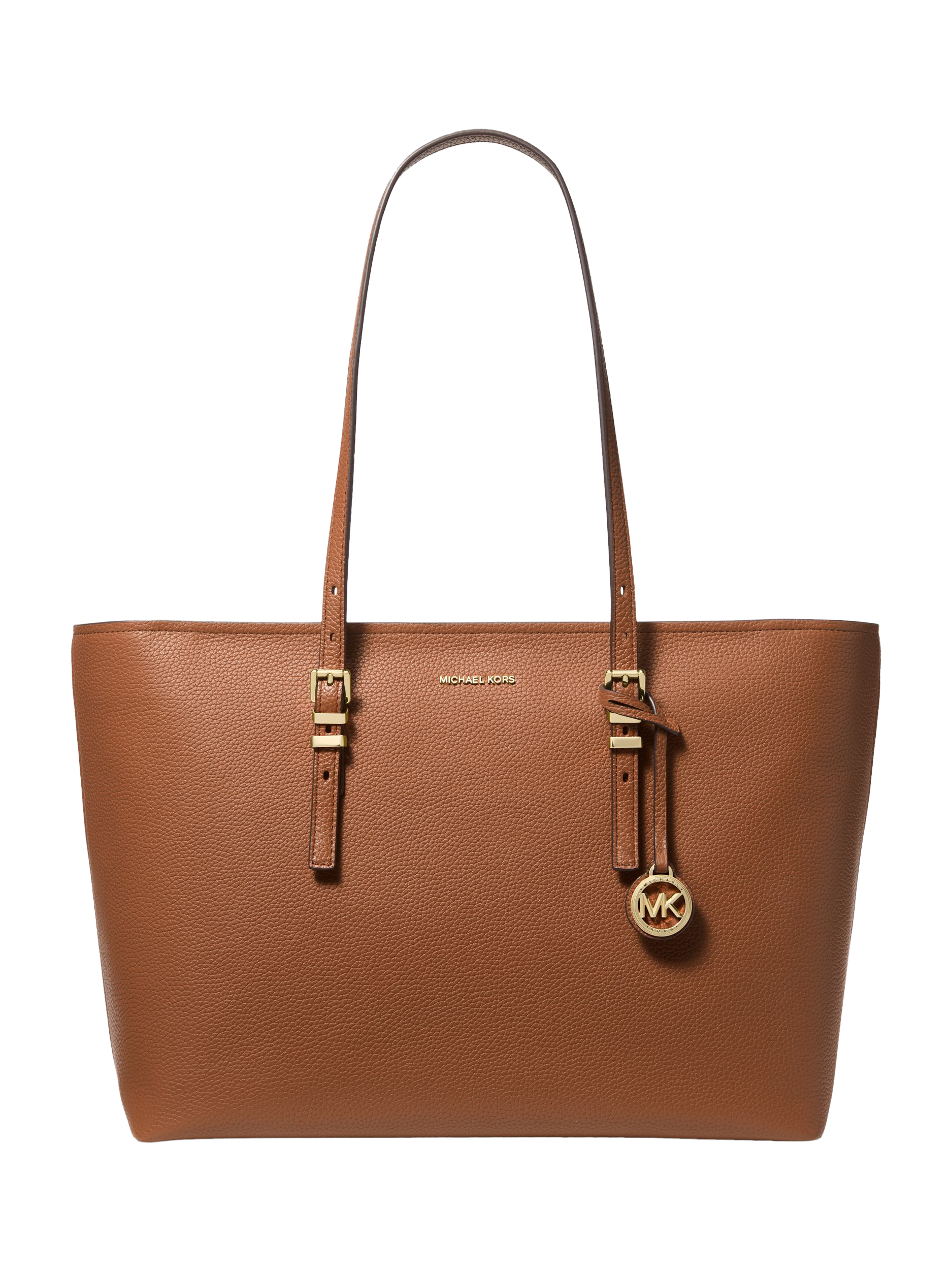 Product image 1 of 2, which shows Michael Kors Quinn Leather Tote Bag, Brown
