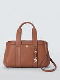 Michael Kors Romee Leather Cross Body Luggage Bag, Brown