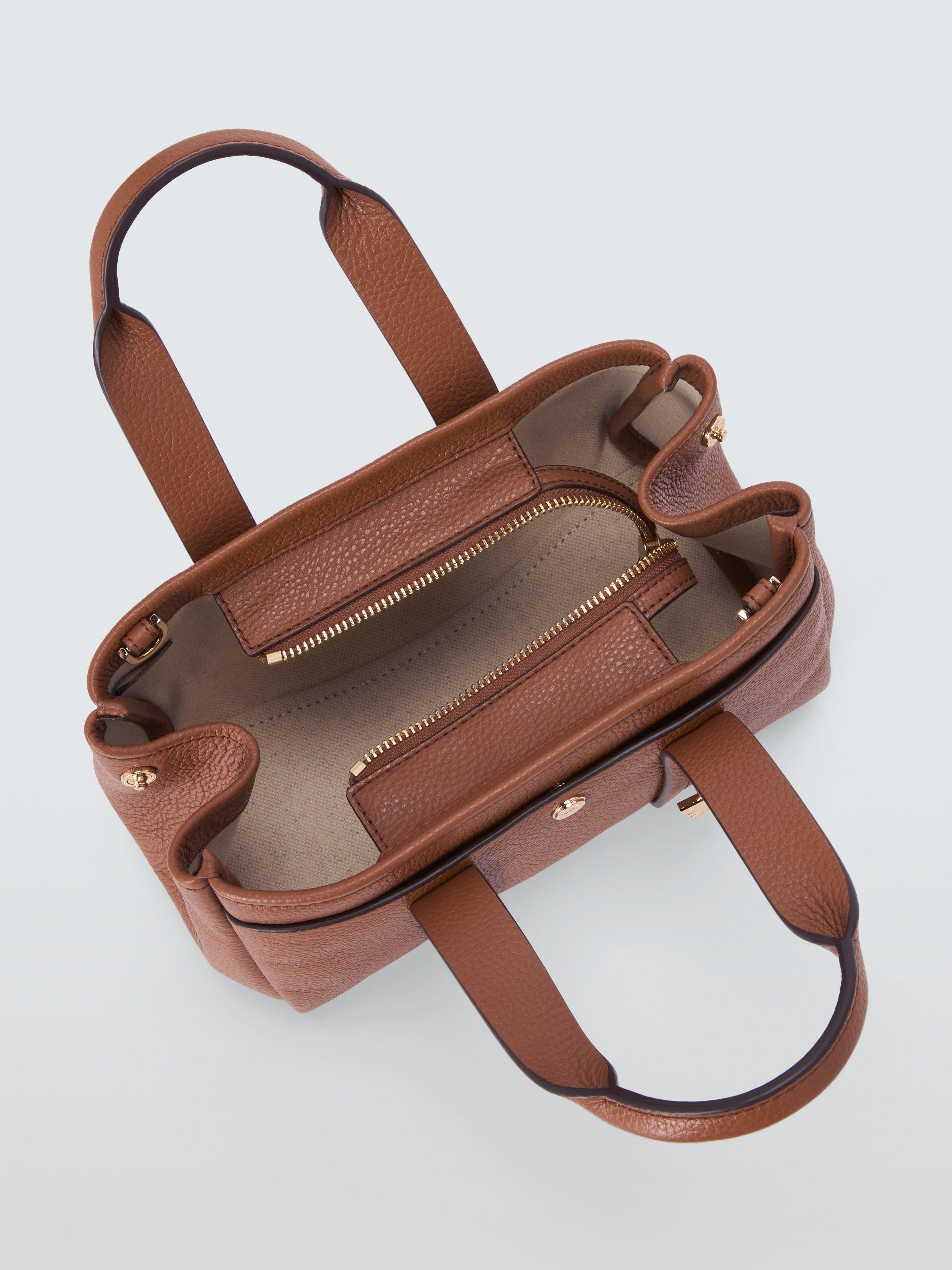 Product image 4 of 6, which shows Michael Kors Romee Leather Cross Body Luggage Bag, Brown