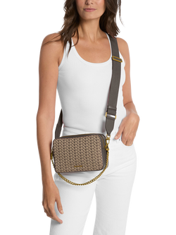 Michael Kors Bryant Cross Body Bag, Brown/Multi - view 2, Brown/Multi