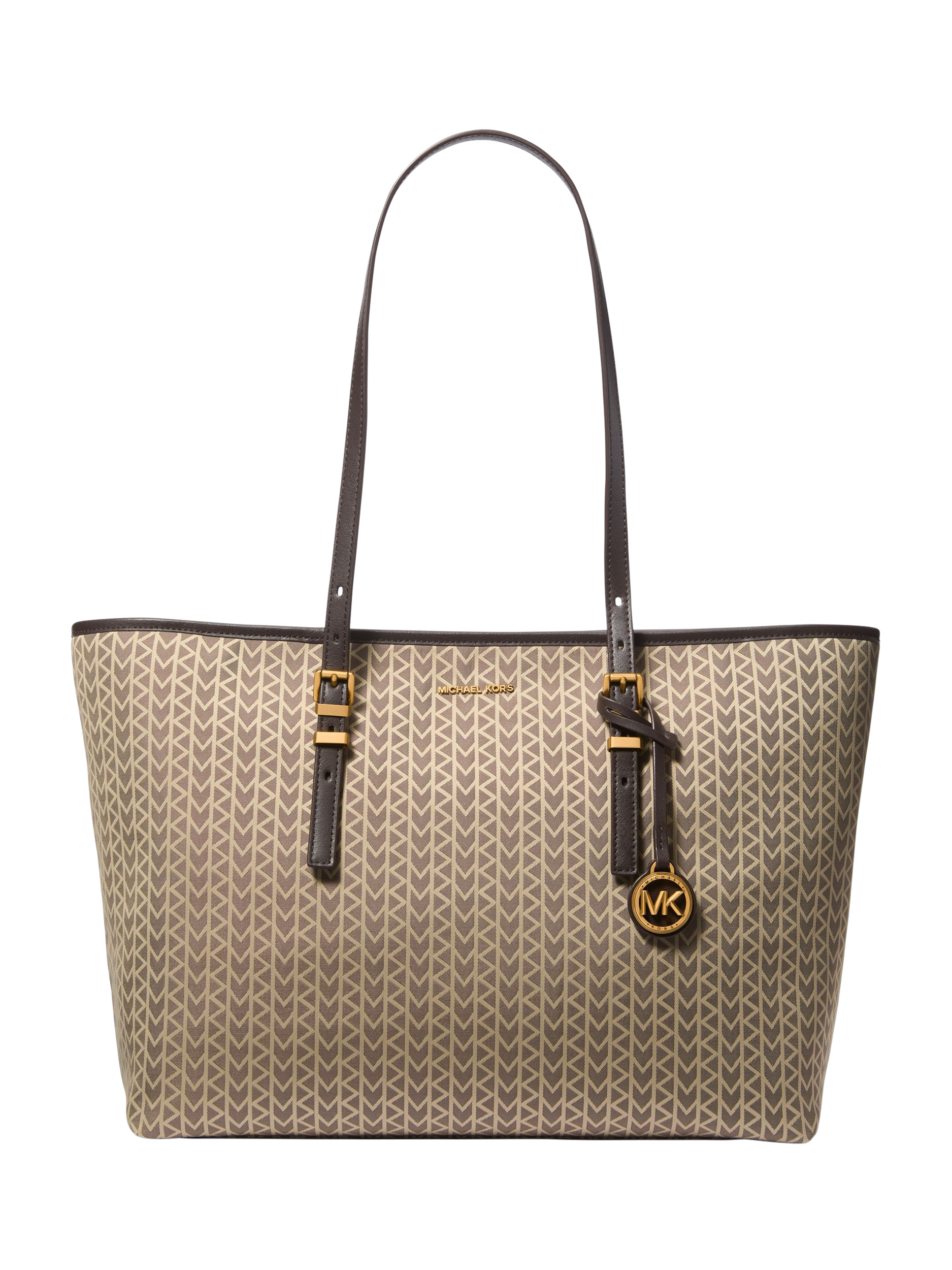 Product image 1 of 3, which shows Michael Kors Quinn Canvas Tote Bag, Brown/Multi