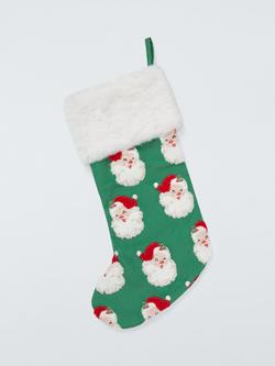 John Lewis Santa Stocking, Green, Green