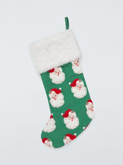 John Lewis Santa Stocking, Green, Green